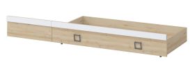 Lade voor bed Benjamin, kleur: beuken / wit - 27 x 74 x 138 cm (H x B x L)