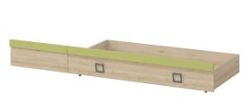 Lade voor bed Benjamin, kleur: beuken / olijf - 27 x 74 x 138 cm (H x B x L)