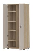 Kinderkamer - draaideurkast / kledingkast Benjamin 12, kleur: beuken / crème - 198 x 84 x 56 cm (h x b x d)