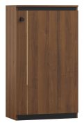 Kast / kastje Mojokerto 18, kleur: Walnoot / Zwart - Afmetingen: 121 x 70 x 39 cm (H x B x D)