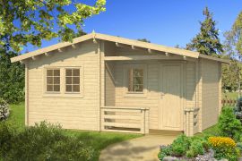 tuinhuis Hochwanner incl. vloer - 70 mm blokhut profielplanken, grondoppervlakte: 21,3 m², zadeldak