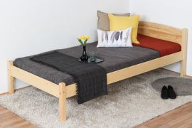 Eenpersoonsbed / logeerbed massief grenen, natuurlijk 86, incl. lattenbodem - 100 x 200 cm (B x L)