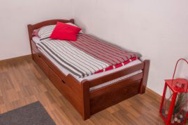 Kinderbed / jeugdbed "Easy Premium Line" K1/2n incl. 2 laden en 2 afdekpanelen, 90 x 200 cm massief beukenhout kleur: kersenhout