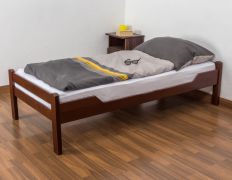 Kinderbed / jeugdbed "Easy Premium Line" K1/1n, massief beukenhout massief donkerbruin - afmetingen: 90 x 190 cm