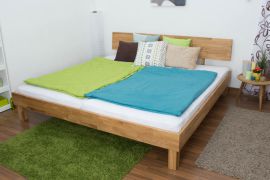 Futonbed / massief houten bed Wooden Nature 02 eikenhout geolied - ligvlak 200 x 200 cm (B x L)