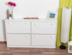Schoenenkast 011 massief grenen wit gelakt - afmetingen 80 x 140 x 29 cm (h x b x d)
