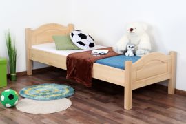 Kinderbed / jeugdbed massief beukenhout natuur 113, incl. rol lattenbodem - 80 x 200 cm (B x L)