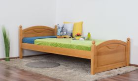 kinderbed / jeugdbed massief grenen, kleur elzenhout 82, incl. lattenbodem - 100 x 200 cm (B x L)