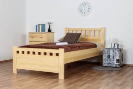 Eenpersoonsbed / logeerbed massief grenen massief hout 68, incl. lattenbodem - 100 x 200 cm (B x L)