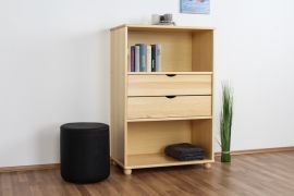 open kast massief grenen, natuur Junco 48 B - 120 x 80 x 42 cm (H x B x D)