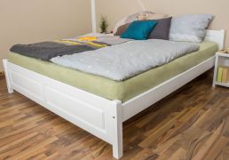 tienerbed / jeugdbed massief wit grenen 77, incl. lattenbodem - 180 x 200 cm (B x L)
