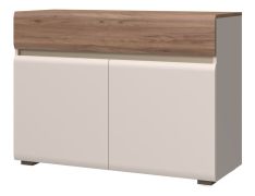 Ladekast Papauta 20, kleur: kasjmier / donker eiken - Afmetingen: 86 x 118 x 45 cm (H x B x D)