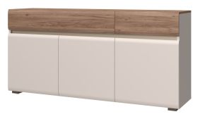 sideboard kast / ladekast Papauta 21, kleur: Cashmere / donker eiken - afmetingen: 86 x 176 x 45 cm (H x B x D)