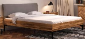 Tweepersoonsbed Kumeu 01 geolied massief kernbeuken - ligvlak: 180 x 200 cm (b x l)
