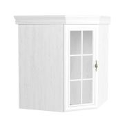 Vitrinekast voor de Sentis-ladekast, kleur: wit grenen - 97 x 75 x 75 cm (H x B x D)