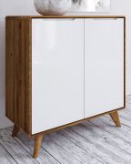 dressoirs / ladenkasten Timaru 06 wilde eik geolied / wit, deels massief - Afmetingen: 95 x 90 x 40 cm (h x b x d)