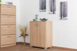 cabinet / ladekast Ainsa 11, kleur: eiken bruin - 95 x 75 x 37 cm (h x b x d)
