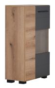 Ladekast /dressoir Colmenar 01, Kleur: Eiken / Grijs - Afmetingen: 103 x 65 x 32 cm (H x B x D)