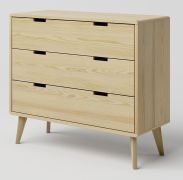 Lowboard kast /dressoir massief grenen Aurornis 32 - Afmetingen: 84 x 96 x 40 cm (H x B x D)