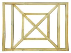 Struikrooster onderaan / 7-delige set / voor Vitalba-paviljoen / sparrenhout / den / keteldruk geïmpregneerd / Maten: 120 x 90 cm