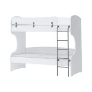 Benjamin 03 kinderbed / stapelbed, kleur: wit - ligoppervlak: 90 x 200 cm (B x L)