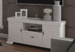 TV-onderkast Sentis 07, kleur: wit grenen - 59 x 158 x 46 cm (H x B x D)