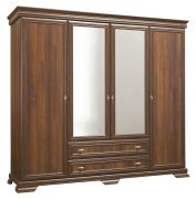Draaideurkast / kledingkast Sentis 25, kleur: donkerbruin - 211 x 208 x 62 cm (H x B x D)