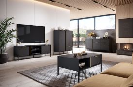 Complete woonkamer set A Raoued, 4-delig, kleur: antraciet