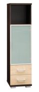 openkast Schuifblad 22, kleur: wengé / esdoorn - 156 x 40 x 41 cm (h x b x d)