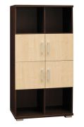 openkast Schuifblad 28, kleur: wengé / esdoorn - 156 x 80 x 41 cm (h x b x d)