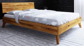 eenpersoonsbed / logeerbed Timaru 01 geolied massief wild eiken - ligvlak: 90 x 200 cm (b x l)
