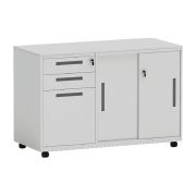 Ladeblok model Elisa met 3 afsluitbare lades + 1 afsluitbare schuifdeur - Breedte: 900 mm, hoogte: 650 mm, diepte: 450 mm