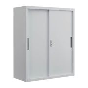 Kantoorkast model Elisa met 2 afsluitbare schuifdeuren - Breedte: 900 mm, hoogte: 1050 mm, diepte: 400 mm