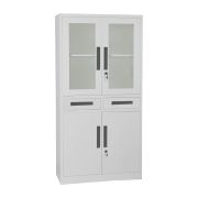 Kantoorkast model Elisa met 4 afsluitbare vleugeldeuren + 2 lades - Breedte: 900 mm, hoogte: 1850 mm, diepte: 400 mm