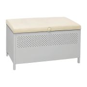 Garderobebank model Elisa met gestoffeerde zitting en opbergruimte - Breedte: 800 mm, hoogte: 450 mm, diepte: 400 mm
