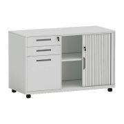 Ladeblok model Elisa met 3 afsluitbare lades + 1 afsluitbaar rolluik - Breedte: 900 mm, hoogte: 636 mm, diepte: 450 mm