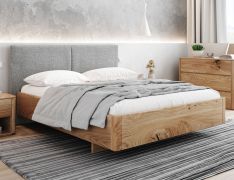 Tweepersoonsbed Massana 04 massief eiken geolied - Lig vlak: 180 x 200 cm (B x L)