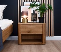 Nachtkastje Vila 01 massief eiken geolied - Afmetingen: 45 x 60 x 38 (H x B x D)