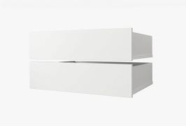 2x kastlades, kleur: wit