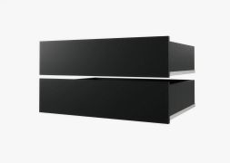 2 x kastlades, kleur: zwart