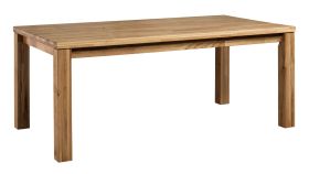 Semimassieve eettafel Floresta 23, naturel, geolied / gewaxt, eiken, modern en eenvoudig ontwerp, 160 x 90 cm, robuust en duurzaam, geborsteld oppervlak