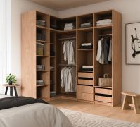 Kast set voor aankleed kamer / inloopkast - Set A Aarwangen / Kleur: eiken Piccini / moderne afwerking / Maten: 160 x 55 x 234 cm / individueel samen te stellen / voor de slaapkamer