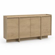 Functionele ladekast Illgau 01, Cremona – lichtbruin, 90 x 200 x 38 cm, met 4 deuren en 6 vakken, push-to-open-systeem, hoogwaardige afwerking, soft-close-systeem