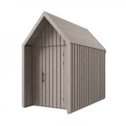 Tuinhuis in Scandinavisch design / buitenmaten: 162,4 x 207,7 cm / Grijs-beige / Grondoppervlakte: 4,50 m² / Zadeldak / Vurenhout / Malmö 09