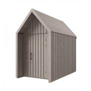 Tuinhuis | Grijs-beige | Grondoppervlakte: 4,64 m² | Scandinavische stijl | Zadeldak | Vurenhout | Malmö 13 | Buitenmaten: 162,4 x 285,7 cm