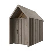 Tuinhuis in Scandinavisch design | Driehoekige ramen | Buitenmaten: 162,4 x 285,7 cm | Grijs-beige | Grondoppervlakte: 4,64 m² | Zadeldak | Malmö 16