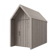 Tuinhuis van massief sparrenhout | Grijs-bruin | Grondoppervlakte: 4,50 m² | Scandinavische stijl | Zadeldak | Buitenmaten: 162,4 x 207,7 cm | Malmö 17