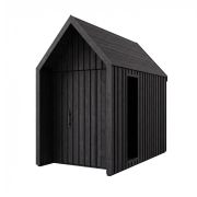 Tuinhuis / Tuinhuis | 1 raam van veiligheidsglas | Zwart | Grondoppervlakte: 4,50 m² | Scandinavische stijl | Buitenmaten: 164,2 x 207,7 cm | Malmö 02