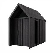 Tuinhuis van massief sparrenhout | Driehoekig raam | Grondoppervlakte: 4,64 m² | Scandinavische stijl | Zadeldak | Buitenmaten: 162,4 x 285,7 cm | Malmö 07
