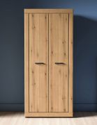 Kledingkast / Draaideurkast Athens 01 / Maten: 87 x 53 x 195 cm / Kleur: eiken Evoke / 2 deuren / 1 kledingstang / Handgrepen: kunststof / Soft-Close